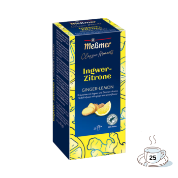 Meßmer Classic Moments Ingwer-Zitrone, Teebeutel im Kuvert, 2. Entnahmefach/displaytauglich, 50g